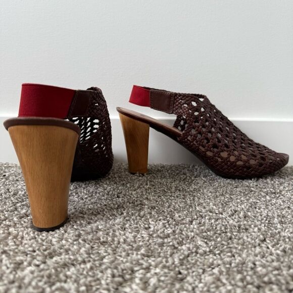 CAMPER |  Brown Woven Heeled Sandals - Picture 3 of 9